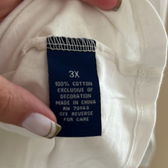 ▫️ARCHITECT: Women’s white long sleeve top w/design, size 3X, preowned▫️ - Picture 3 of 10